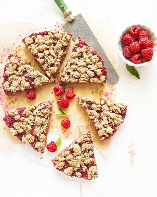 Raspberry-Oatmeal Breakfast Wedges | A Dash of Compassion