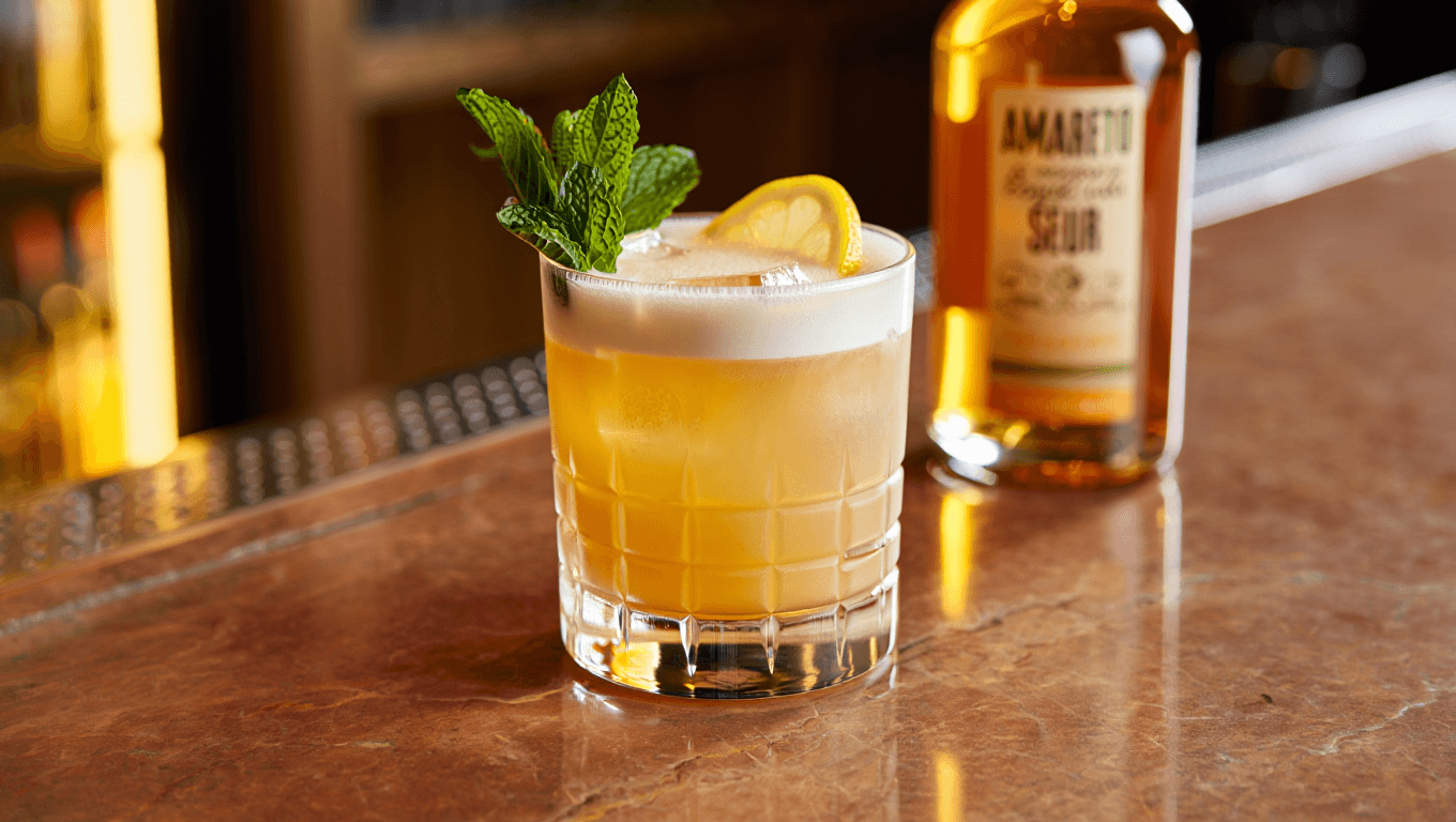 Amaretto Sour Mocktail lifestyle image