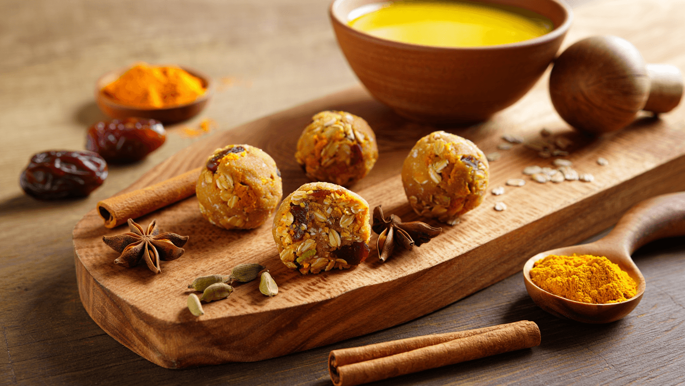 Five-Ingredient Golden Milk Snack Bites