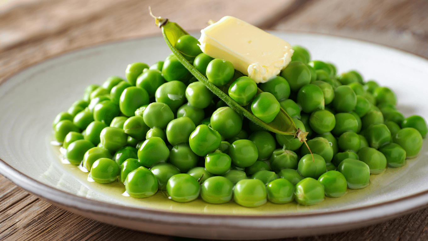 Perfectly Simple Fresh Buttered Peas (English Peas Recipe)