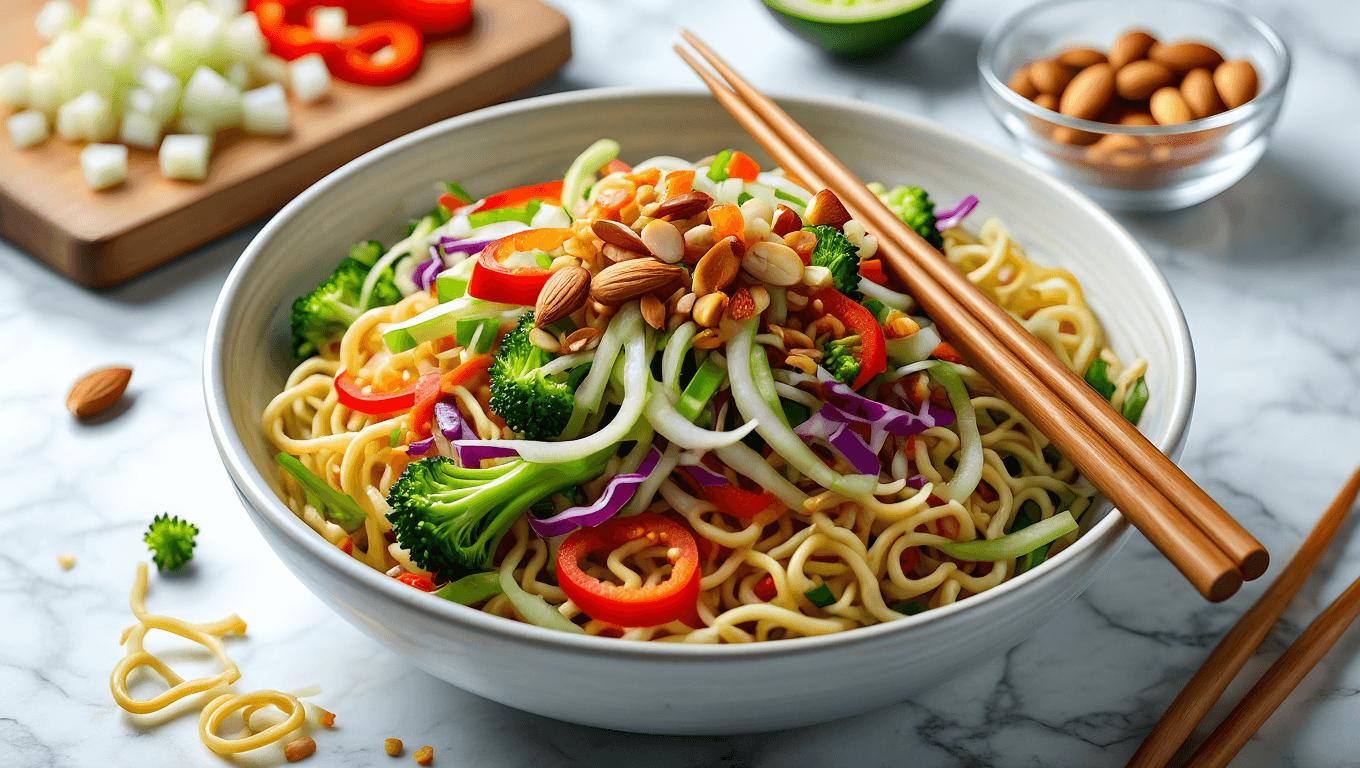 Asian Ramen Salad Recipe With Broccoli Slaw