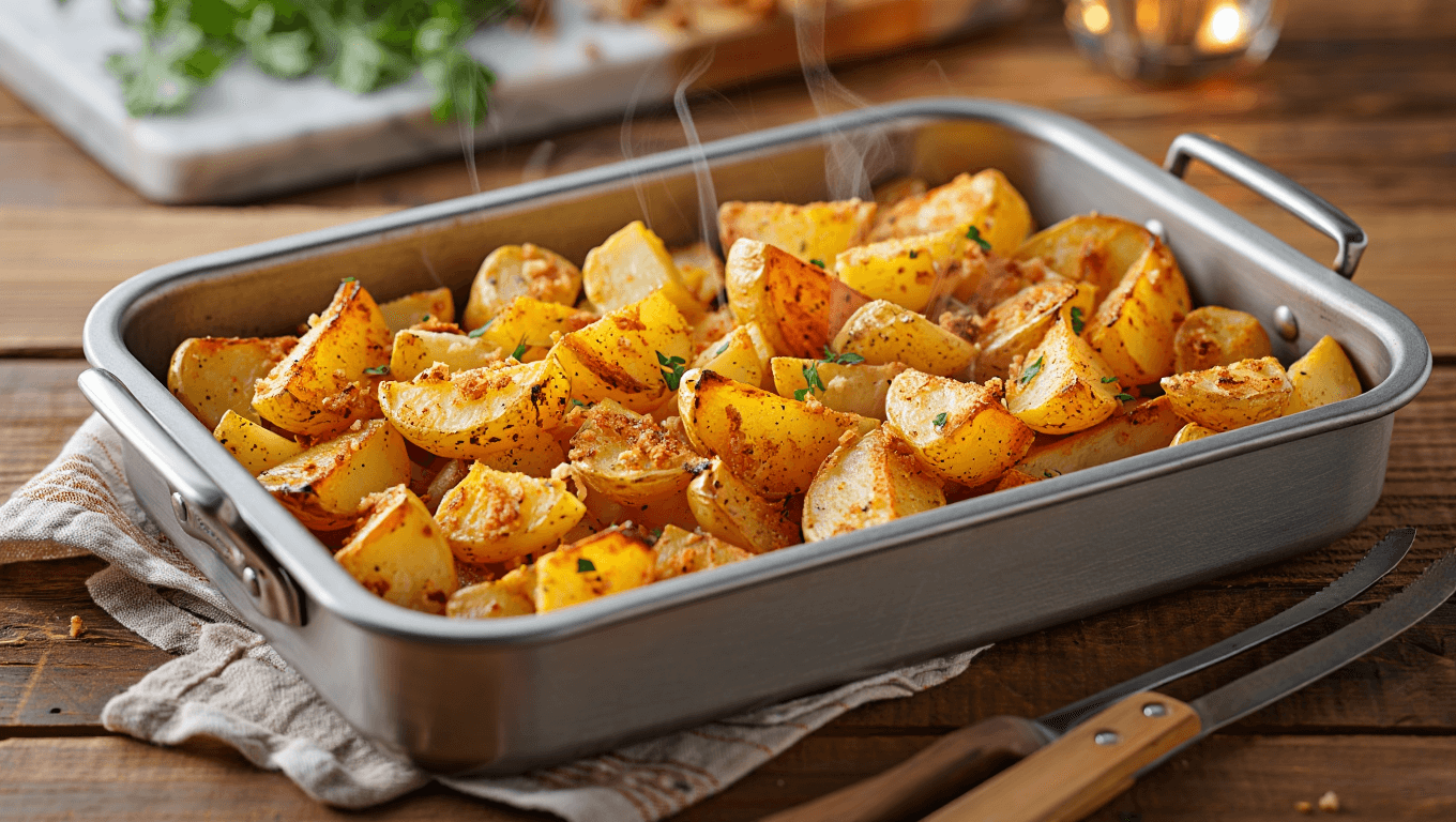 Crispy Roasted Garlic Ranch Potatoes