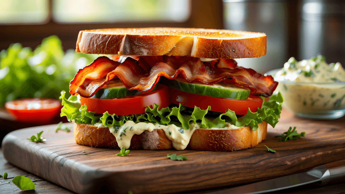 open faced BLT sandwich