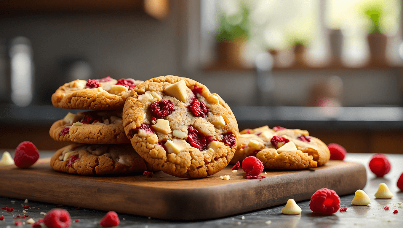 White Chocolate Raspberry Cookies