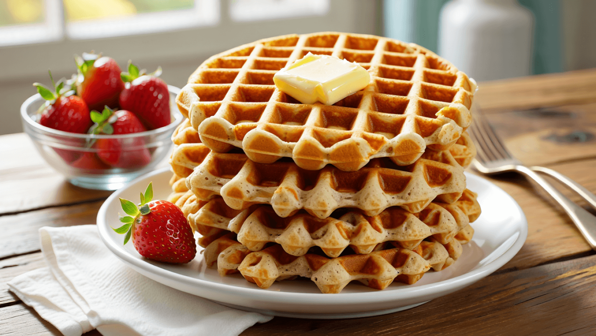 Fluffy Whole Wheat Waffles