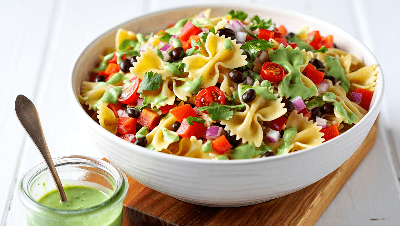 Southwest Pasta Salad in serving bowl