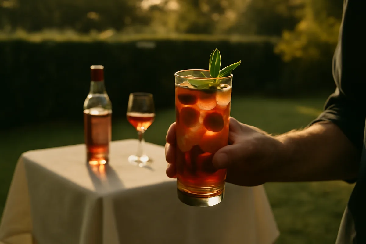 What is a Summer Rosé Cup? — The Summer Rosé Cup is a vermouth-forward highball that leans on rosé vermouth for aromatic fruit and floral notes. It resembles a Pimm's Cup in spirit but replaces darker liqueurs with a chilled rosé