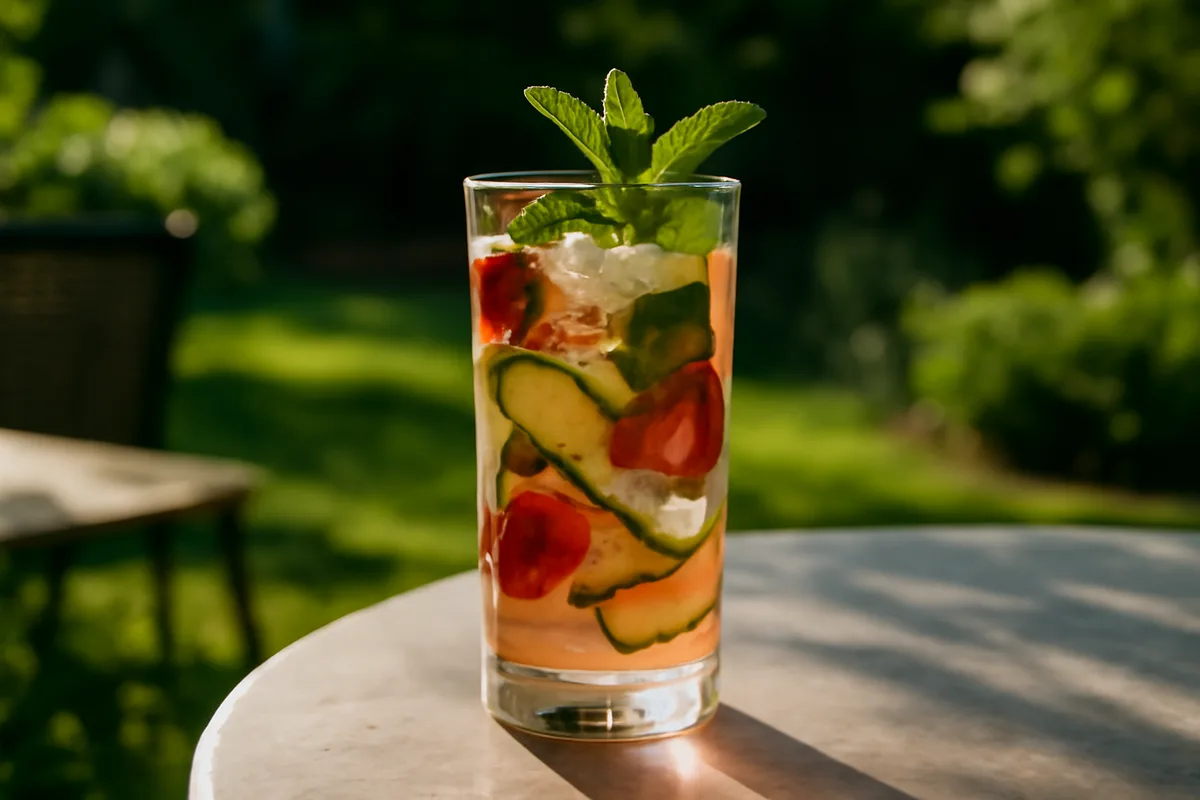 Summer rosé cup recipe: rosé vermouth twist on a Pimm's Cup