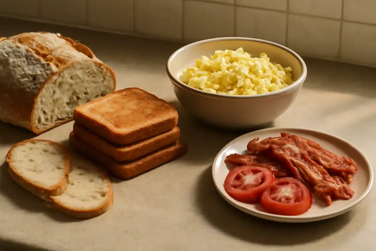 Easy egg salad BLTs recipe for a quick breakfast or lunch