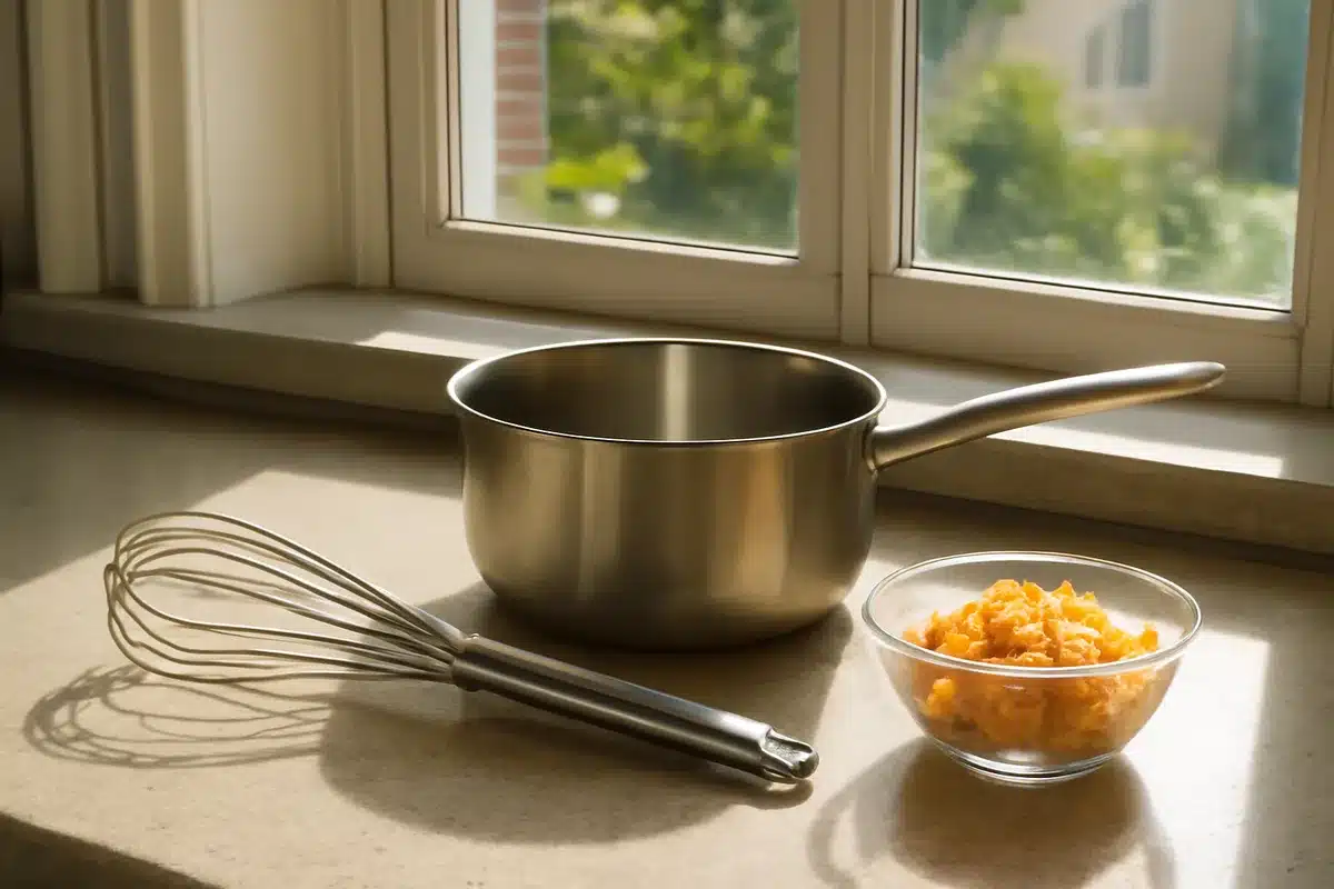 How to make a creamy lightened cheese sauce for mac and veggies?